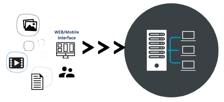 통합 관제/서버 일러스트